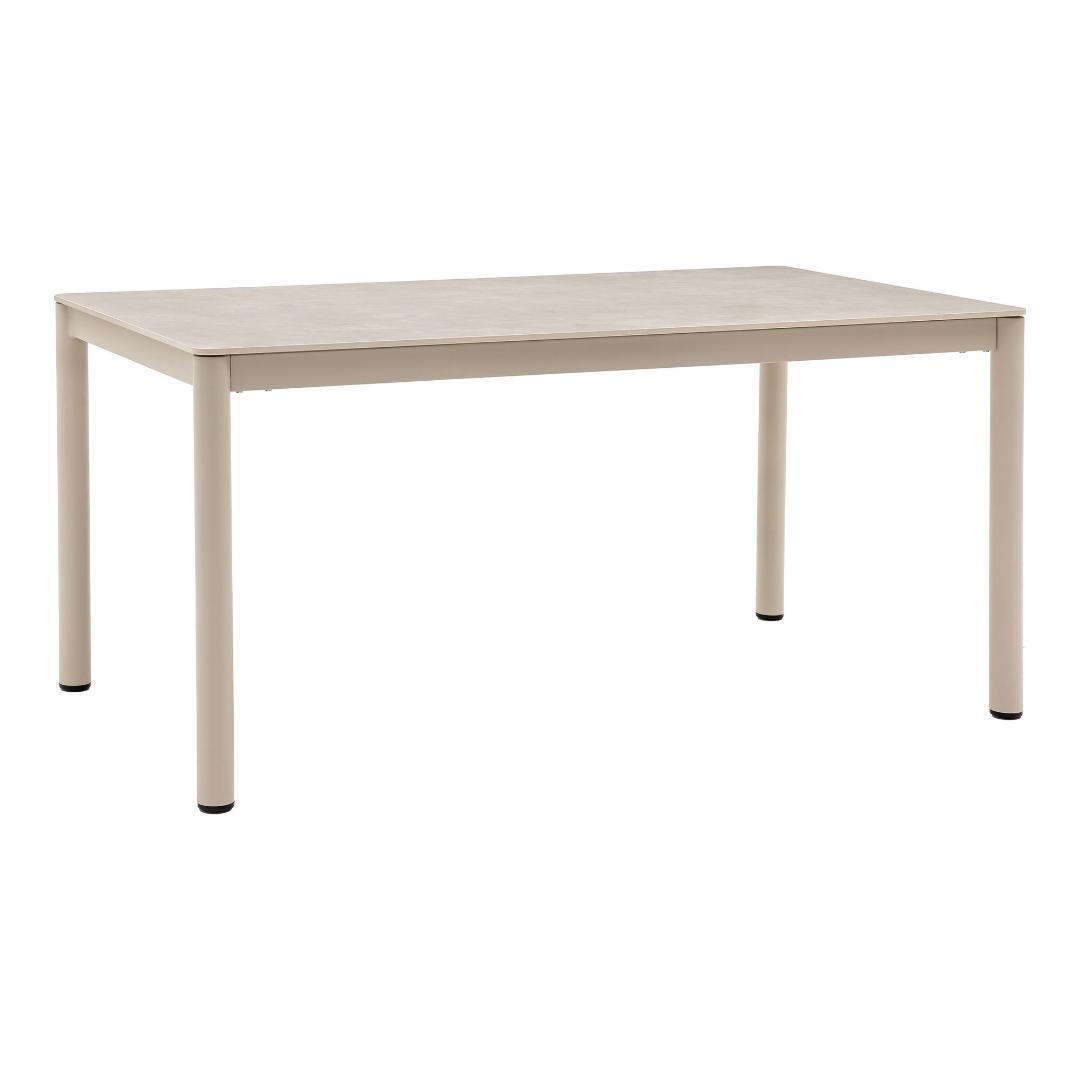 GARTENTISCH, Asta, Sandfarben, Metall / Keramik, 160 x 90 x 74 cm - Sandfarben, Metall (90/160/74cm) - ebuy24