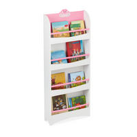 KINDERBÜCHERREGAL - Weiß, Holzwerkstoff (50.5/124/15cm) - Relaxdays