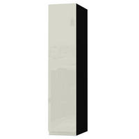 HÄNGESCHRANK Florence W4/20 Schwarz / RAL 1013 perlweiß HG 20 / 32,5 / 96cm - Türanschlag links - Weiß Hochglanz/Schwarz, Holz/Holzwerkstoff (20/96/32.5cm) - Feldmann-Wohnen