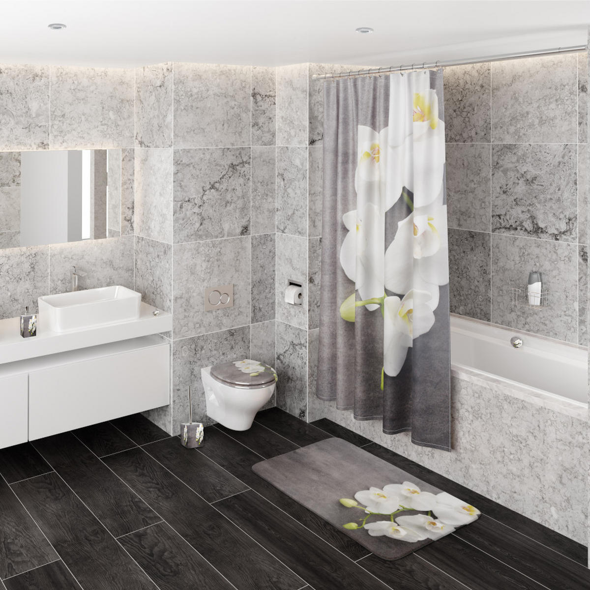 WC-SITZ mit Absenkautomatik Pretty - Grau, Holzwerkstoff (38/6/47cm) - Sanilo