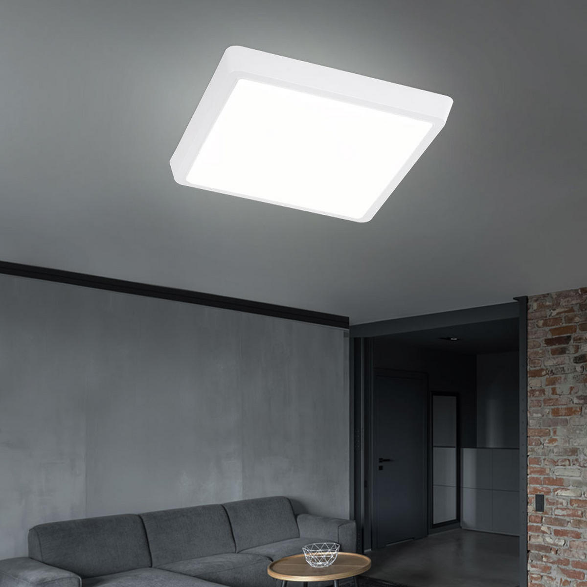 LED DECKENLEUCHTE Metall Weiß - Weiß, Metall (31/31/4.5cm)