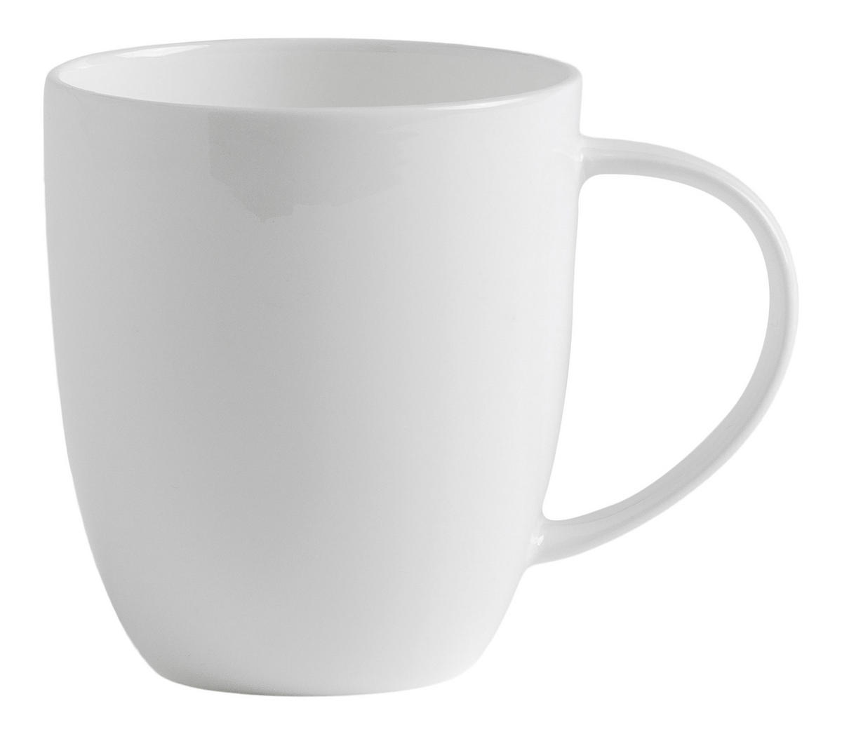 BECHER Bianco - Weiß, Keramik (0.4L) - home&you