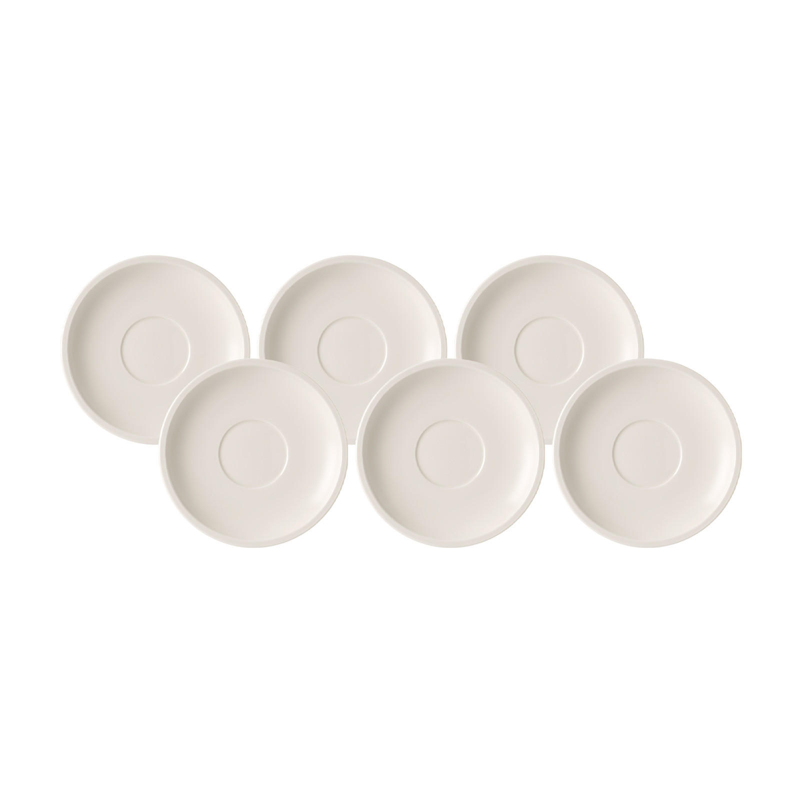 CAFÉ AU LAIT UNTERTASSEN Artesano Original weiß ø 17 cm 6er Set - Weiß, Keramik (17cm) - Villeroy & Boch