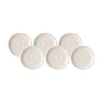 CAFÉ AU LAIT UNTERTASSEN Artesano Original weiß ø 17 cm 6er Set - Weiß, Keramik (17cm) - Villeroy & Boch