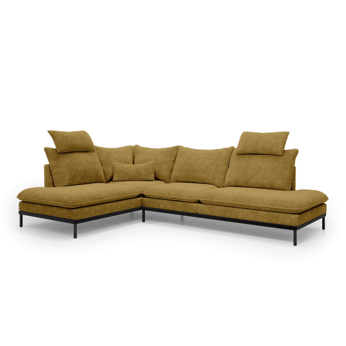 ECKSOFA Leafy Honigeiche 293 cm - Honigeiche, Textil (293/90/198cm) - Pillovely