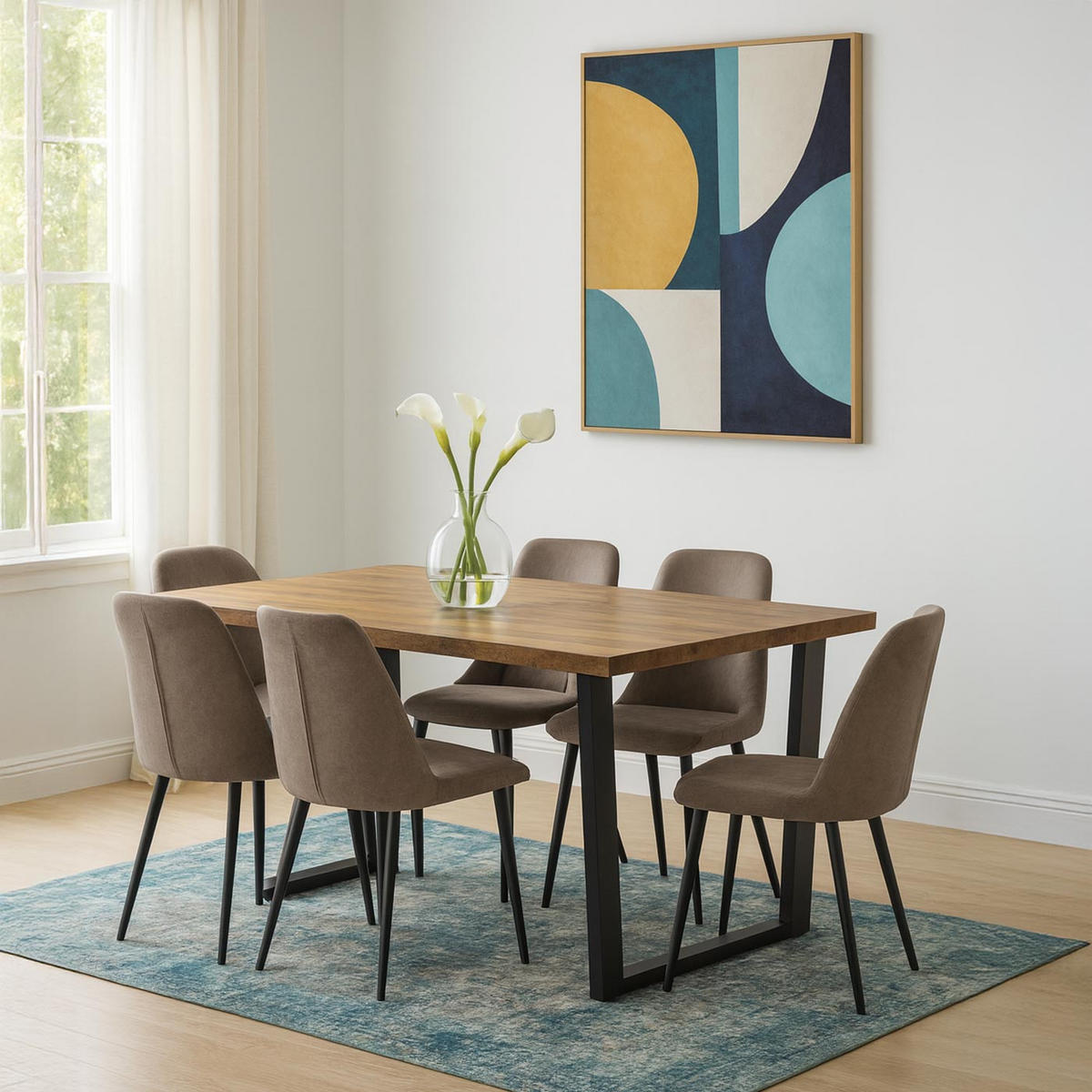 ESSZIMMERTISCH rechteckig Walnuss Dekor - Walnussfarben, Holzwerkstoff (90/160/75cm) - MCW