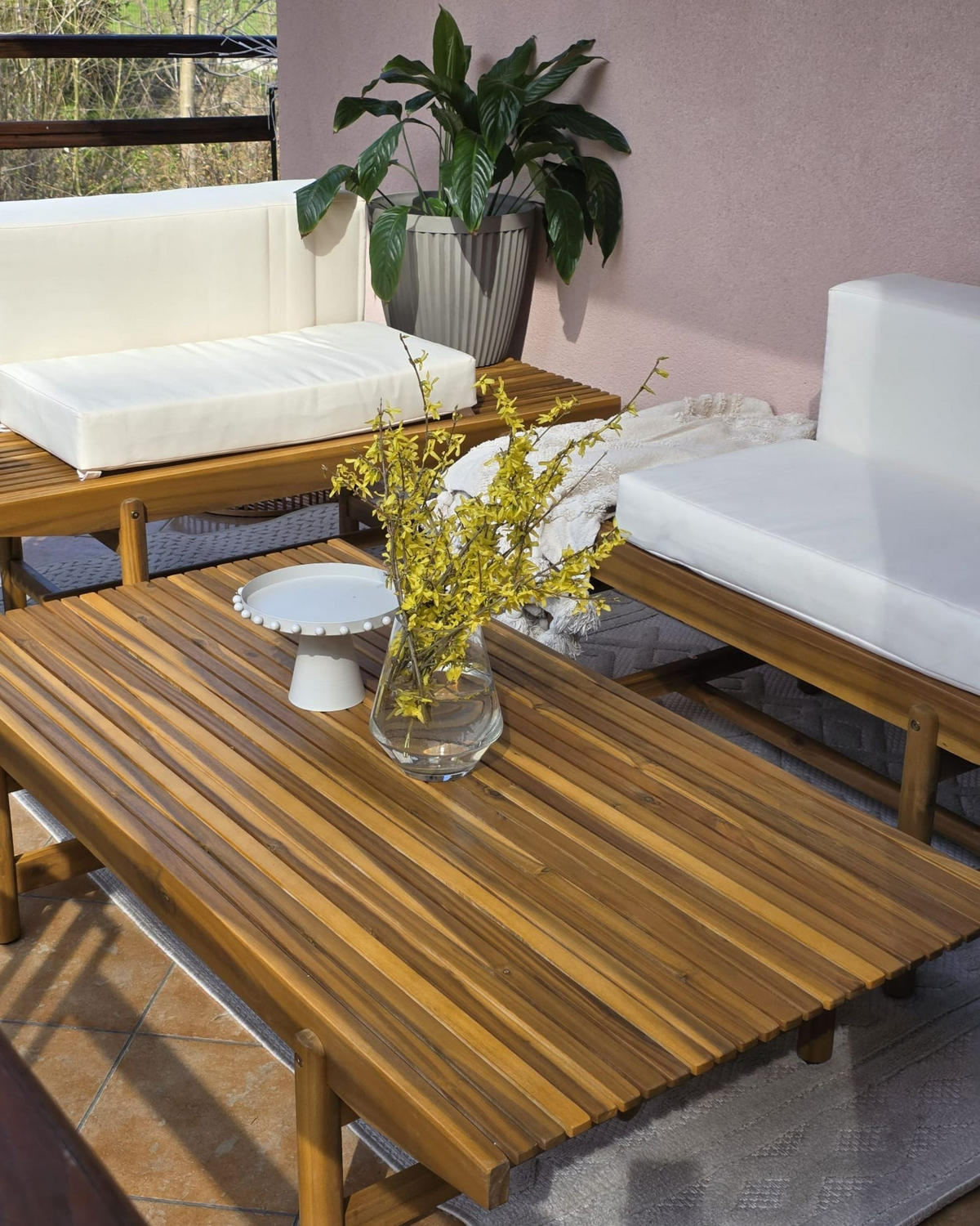 LOUNGETISCH Heller Holzfarbton Giaveno - Hellbraun, Holz (79/145/38cm) - Beliani