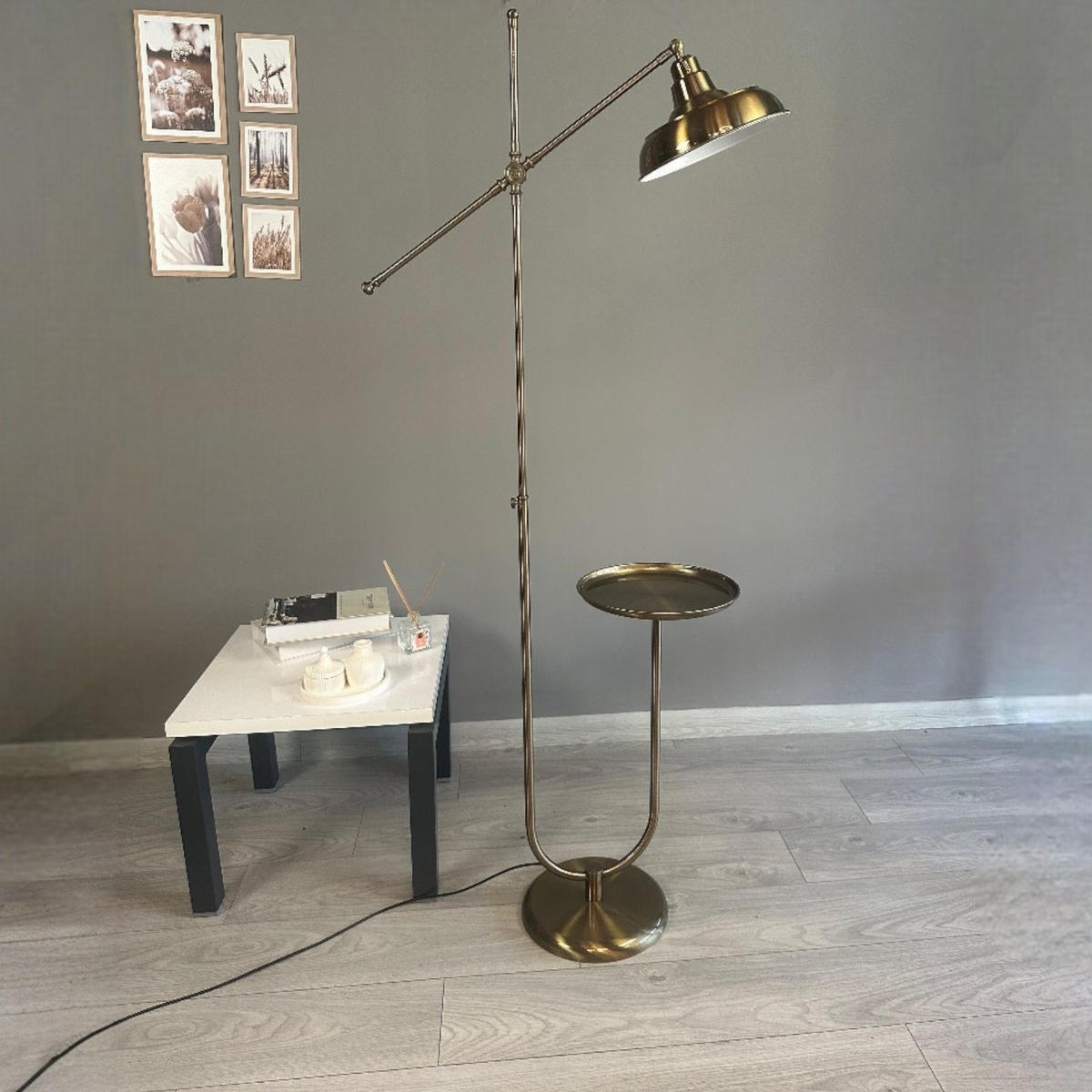 STEHLAMPE Korex 165 Cm - Messingfarben, Metall (35/35/165cm) - Bamyum
