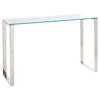 KONSOLENTISCH mit Glasplatte Silber Tilon - Transparent/Silberfarben, Glas (40/120/75cm) - Beliani
