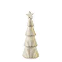 DEKOFIGUR Santa Lila Weiß 10,5x10,5x27,5 cm Holz - Weiß, Holz (10.5/27.5/10.5cm) - Mondex