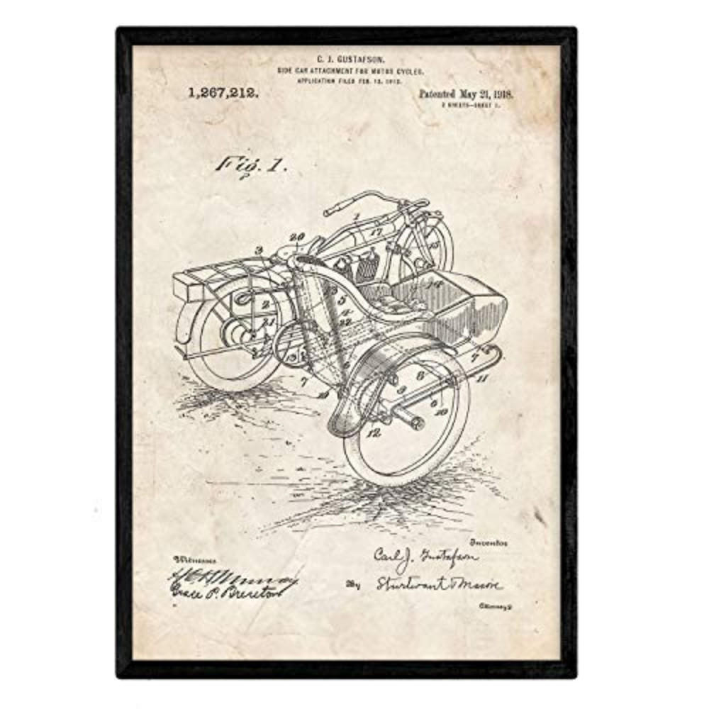 POSTER Beiwagen Patent A3 Rahmenlos - Klar, Papier (29.7/5/42cm) - Nacnic
