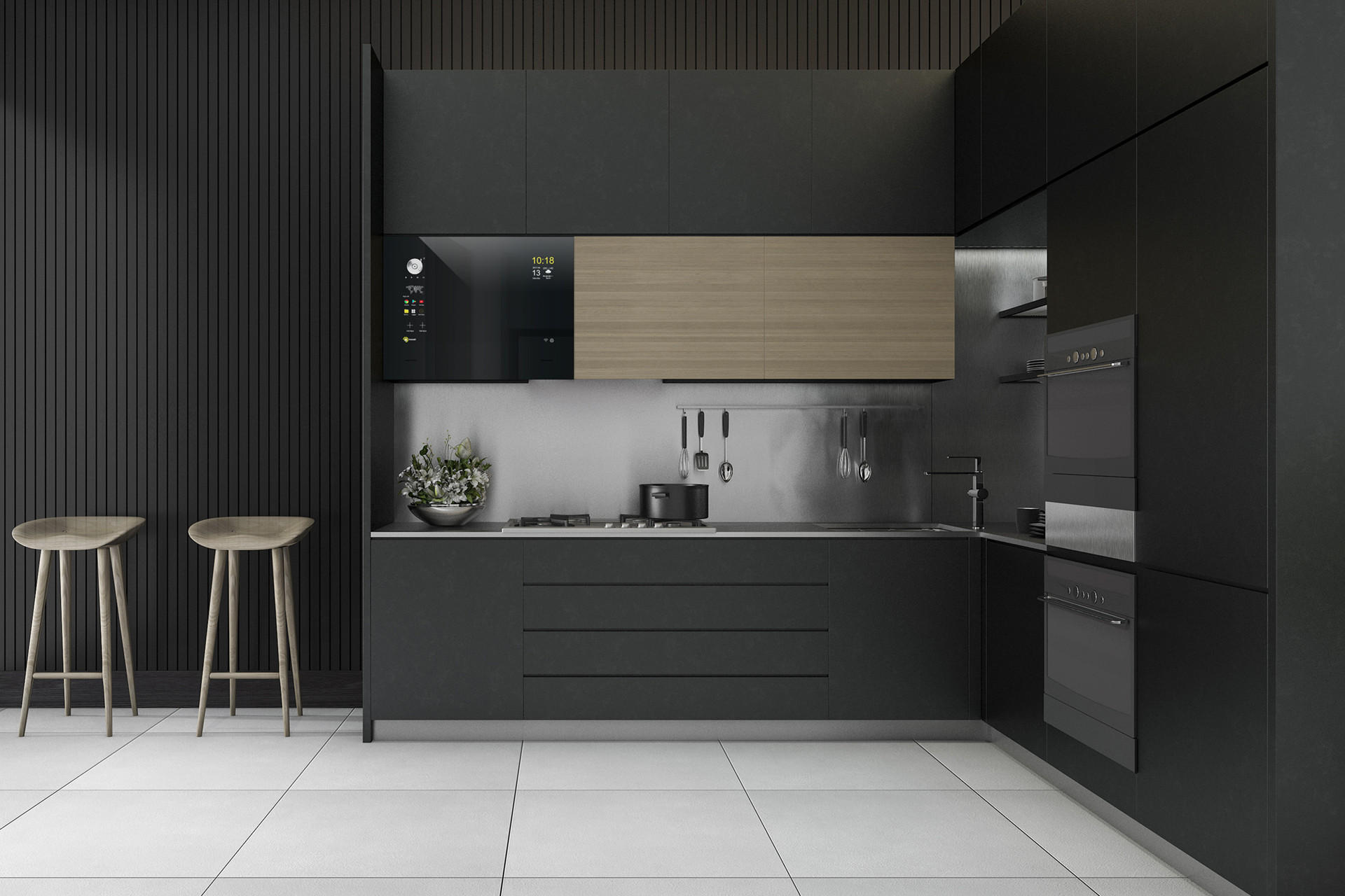 Smarte Kitchen in Schwarz