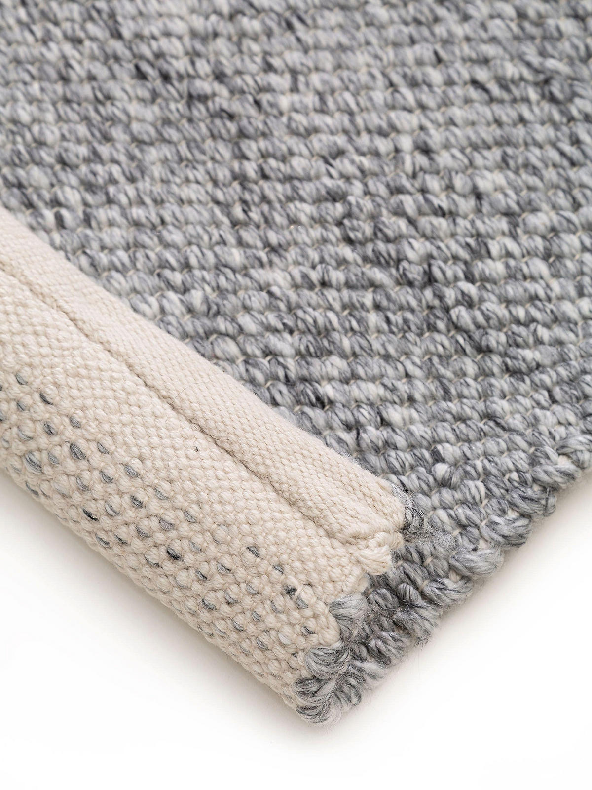 TEPPICH aus recyceltem Material Kiah Grau 70x200 cm - Grau, Textil (70/200cm) - benuta Pure