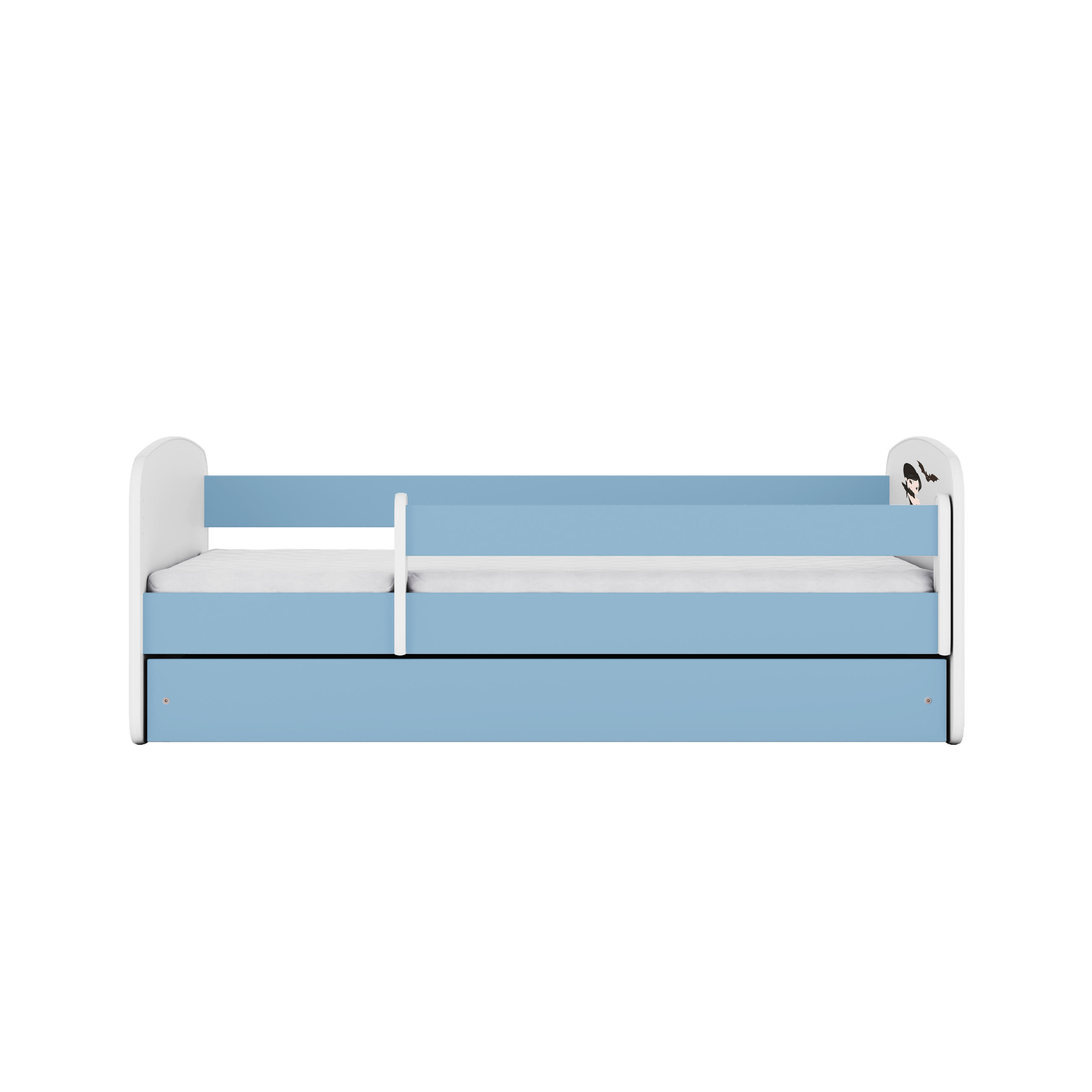 KINDERBETT Wednesday mit Schublade und Matratze 140/70 - Blau, Holzwerkstoff (70/140cm) - RAUMHIRSCH FURNITURE