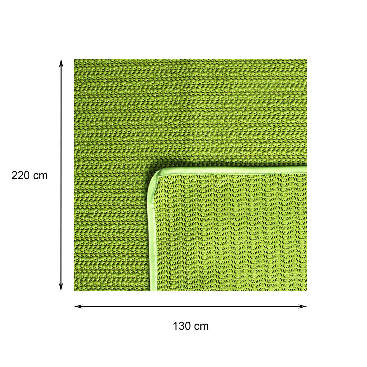 TISCHDECKE Outdoor rechteckig 130/220 cm Grün - Grün, Kunststoff (130/220cm) - TiborTex