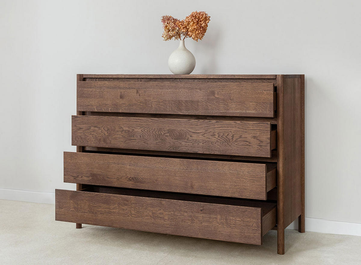 SCHUBLADENKOMMODE Campi Eiche Tabak 123 / 48 / 90cm - Eichefarben, Holz (123/90/48cm) - Feldmann-Wohnen