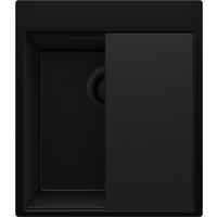 SPÜLBECKEN Oslo, 2-er set Alles Schwarz 43/50 cm 1 Becken + Ablauf-Set + Schneidebrett ab 45er Unterschrank - Schwarz, Kunststoff (43/20/50cm) - Primagran