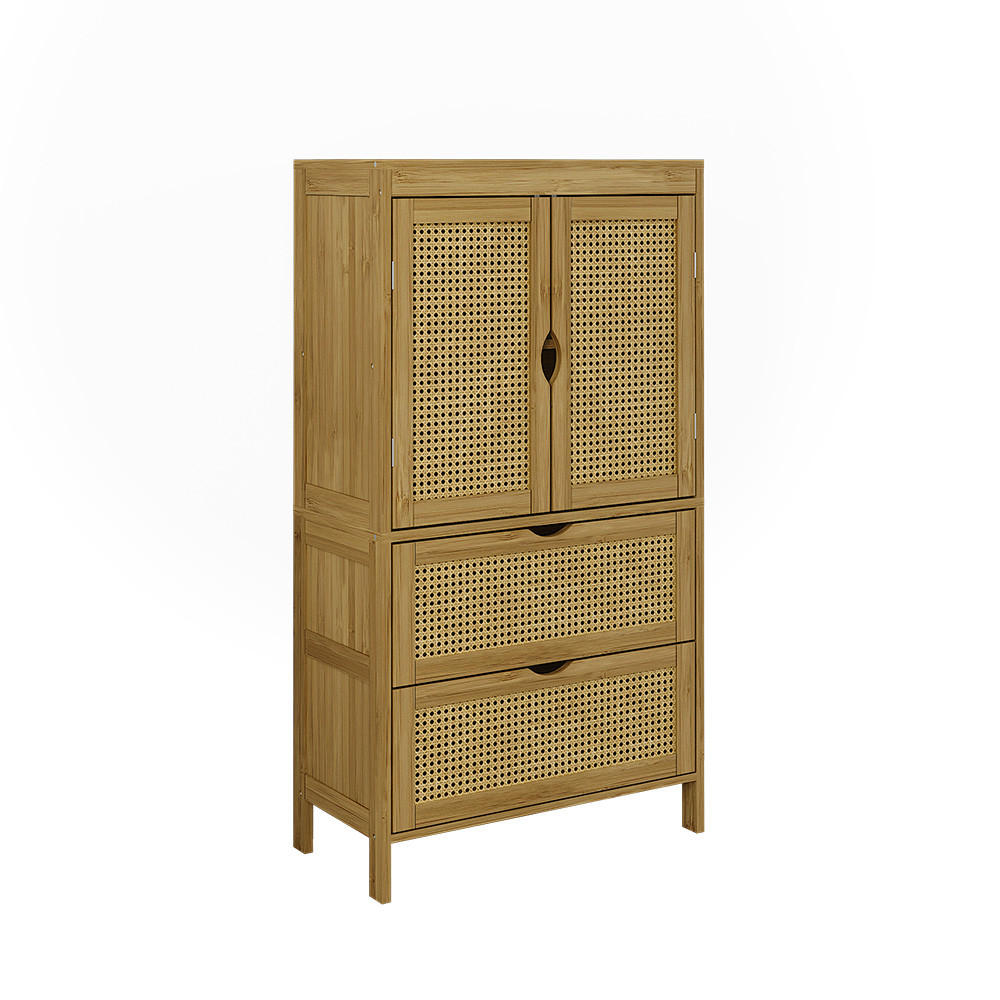 MIDISCHRANK Liora, Bambus, 60 x 110 cm - Grün, Holzwerkstoff (60/110/29cm) - Vicco