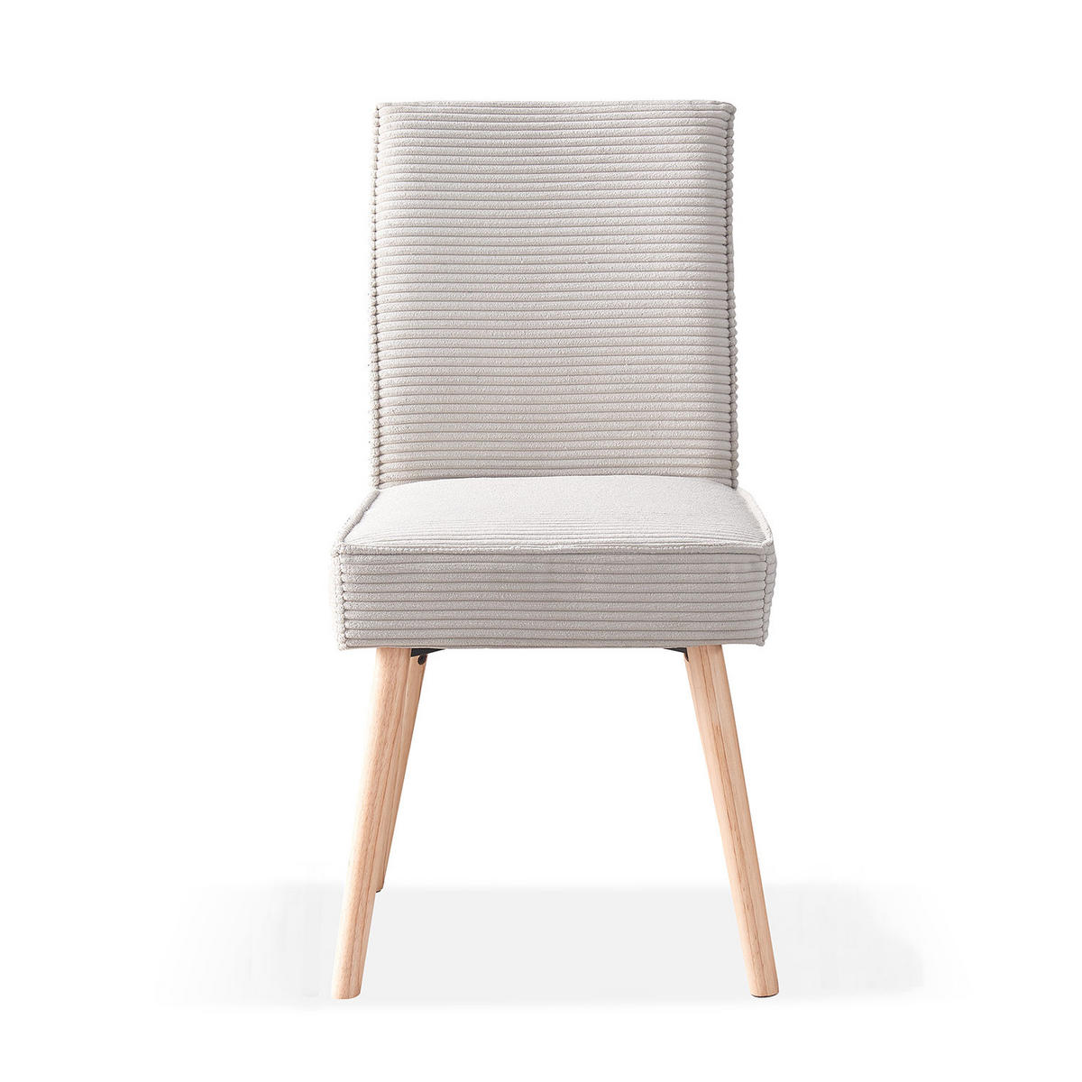 STUHL CEDRIC Grau 2 Stück - Grau, Eichenholz/Textil (49/91/61cm) - B&D Home