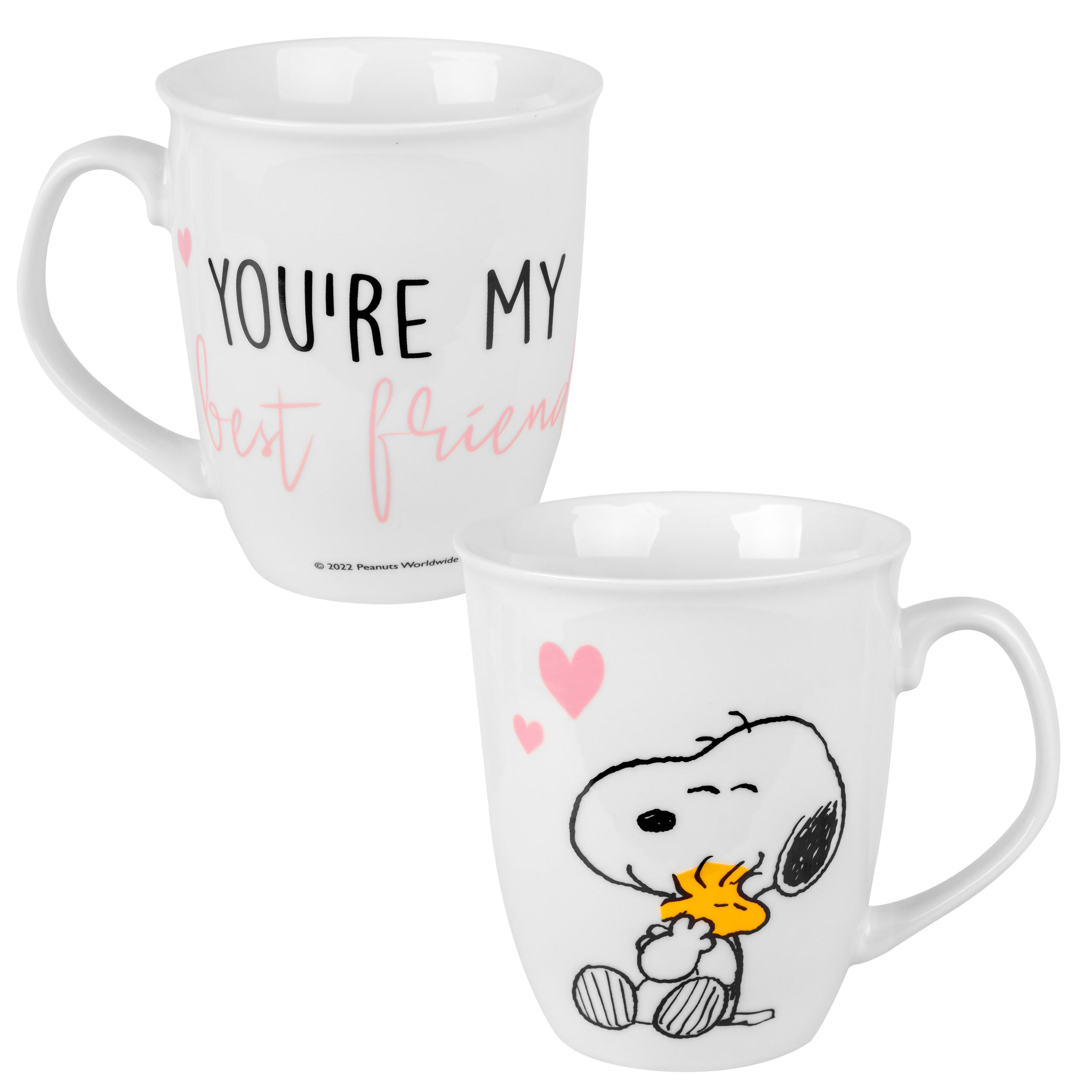 KAFFEEBECHER The Peanuts Snoopy You´re my best friend Weiß 280 ml - Weiß, Keramik (0.28L) - United Labels