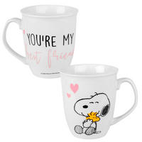 KAFFEEBECHER The Peanuts Snoopy You´re my best friend Weiß 280 ml - Weiß, Keramik (0.28L) - United Labels