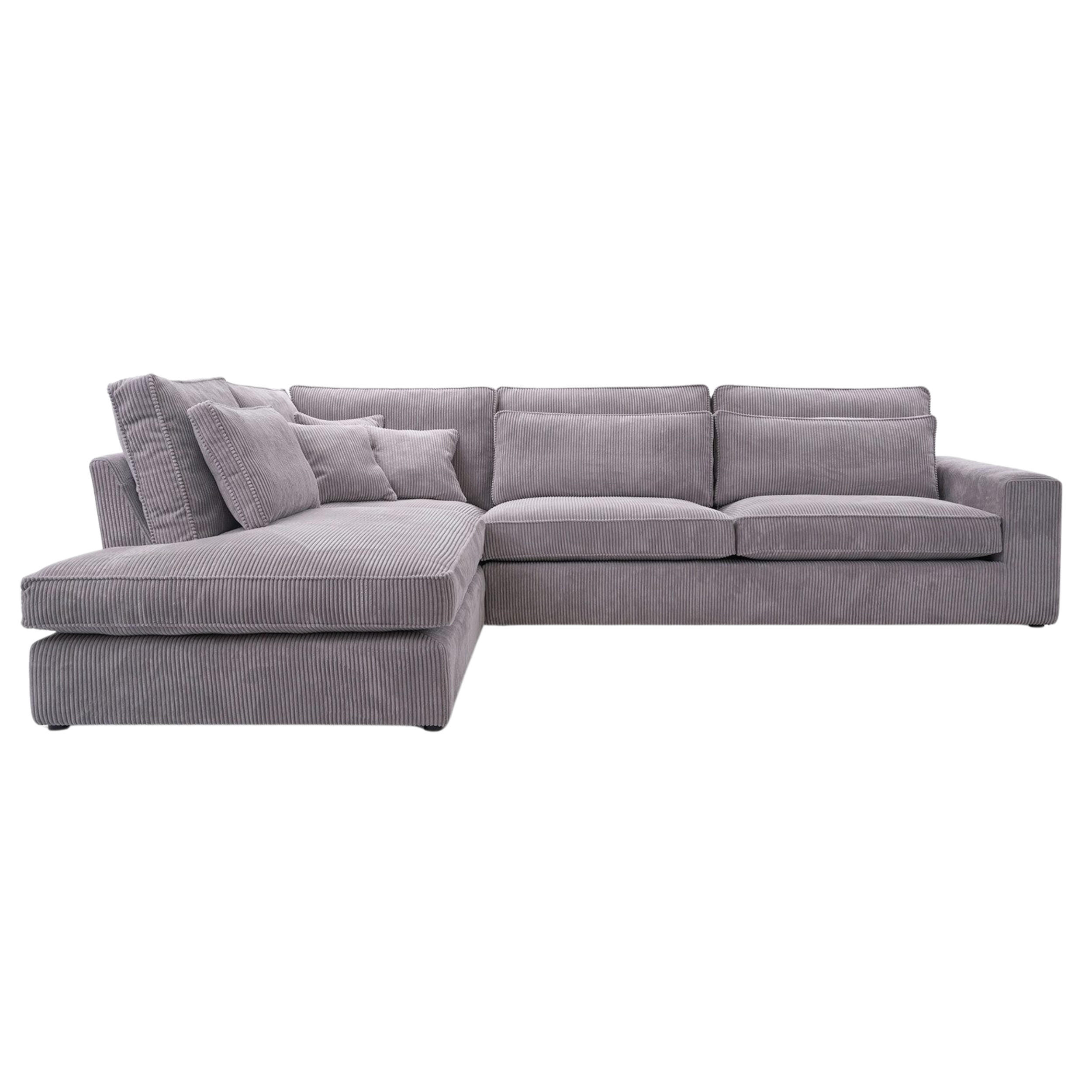 ECKSOFA COMFORTO STANDARD CORD Links 314 x 224 cm - Grau, Textil (224/314cm) - AN-Moebel 4u