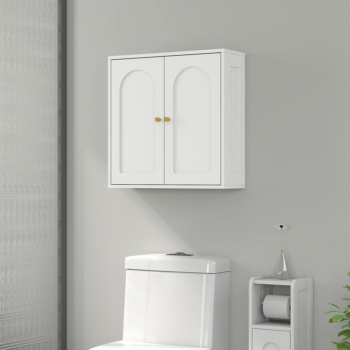 HÄNGESCHRANK Weiß 60/20/60 cm - Weiß, Holzwerkstoff (60/60/20cm) - PANGIVO