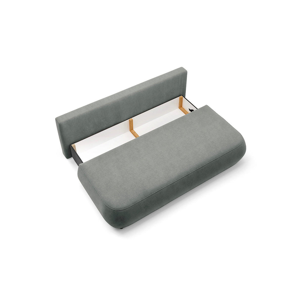 SOFA Antonio 3 Sitzplätze Grau - Grau, Holz (210/82/106cm) - Petits-meubles