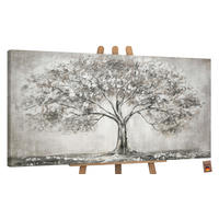 GEMÄLDE Lebensbaum auf Keilrahmen 140x70 cm - Silberfarben, Holz (140/70cm) - YS-art gallery