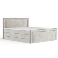 BOXSPRINGBETT Luxora Beige 140/200 cm - Beige/Schwarz, Holz/Holzwerkstoff (140/200cm) - Maison de Reve