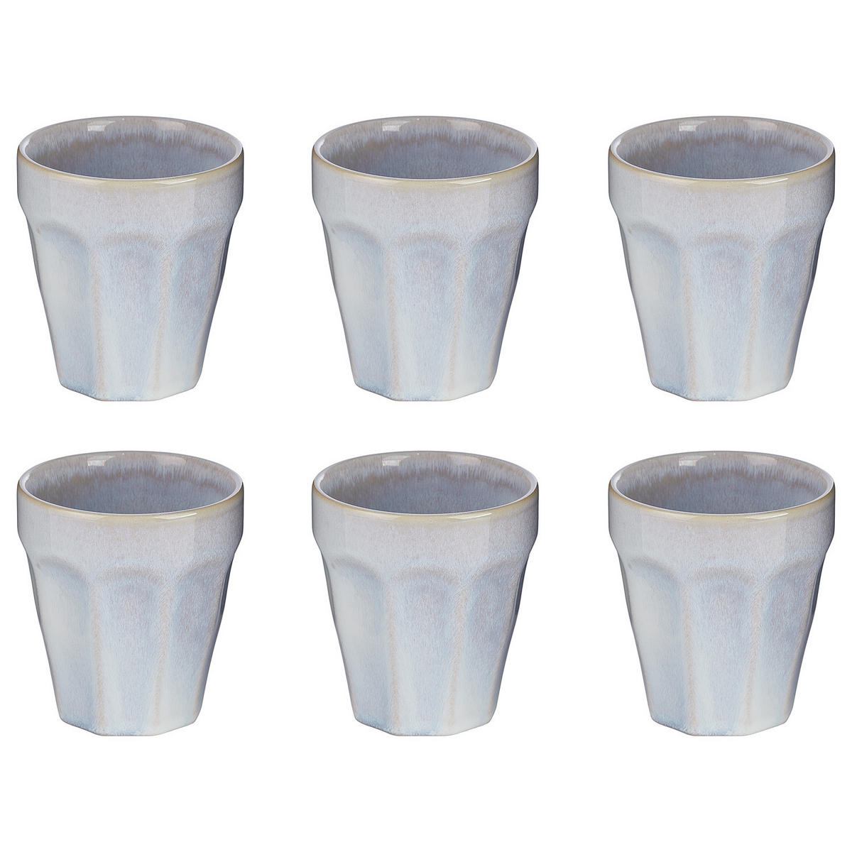 KAFFEETASSE (6er Set) Bergamo - Hellblau, Keramik (0.25L) - BUTLERS