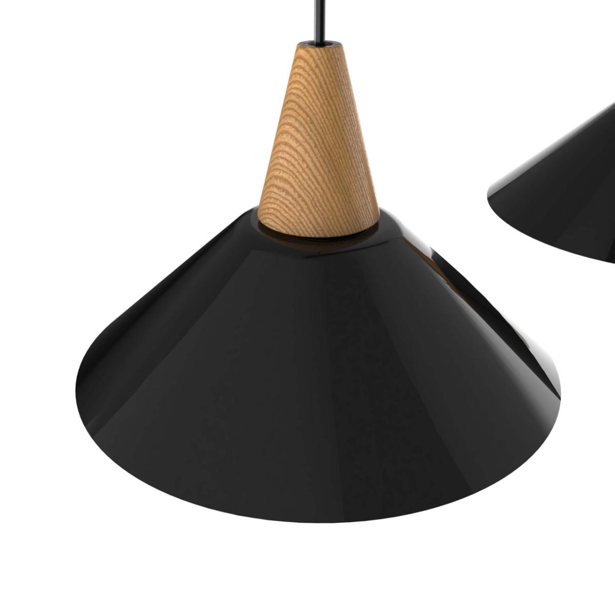 HÄNGELEUCHTE - Schwarz Hochglanz, Metall (25/100/16cm) - Lumicom