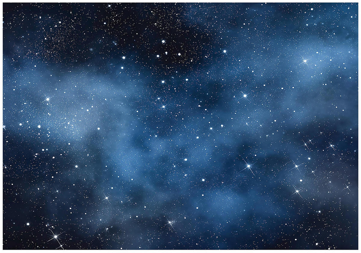 FOTOTAPETE Kosmos Sterne Blau 400x280 cm - Multicolor, Papier (400/280cm) - Wallarena