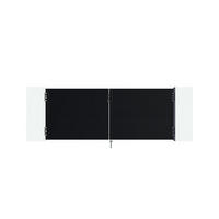 DREHTORPAKET Nali Mattschwarz 3m H.120cm + TOR 1m H.120cm - Schwarz, Metall (293/120cm) - Casanoov
