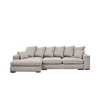 ECKSOFA Mit Schlaffunktion Und Bettkasten Couch L-form Gabon Stoff Riviera Links Hellgrau - Hellgrau, Holz (155/285cm) - Kaiser Möbel