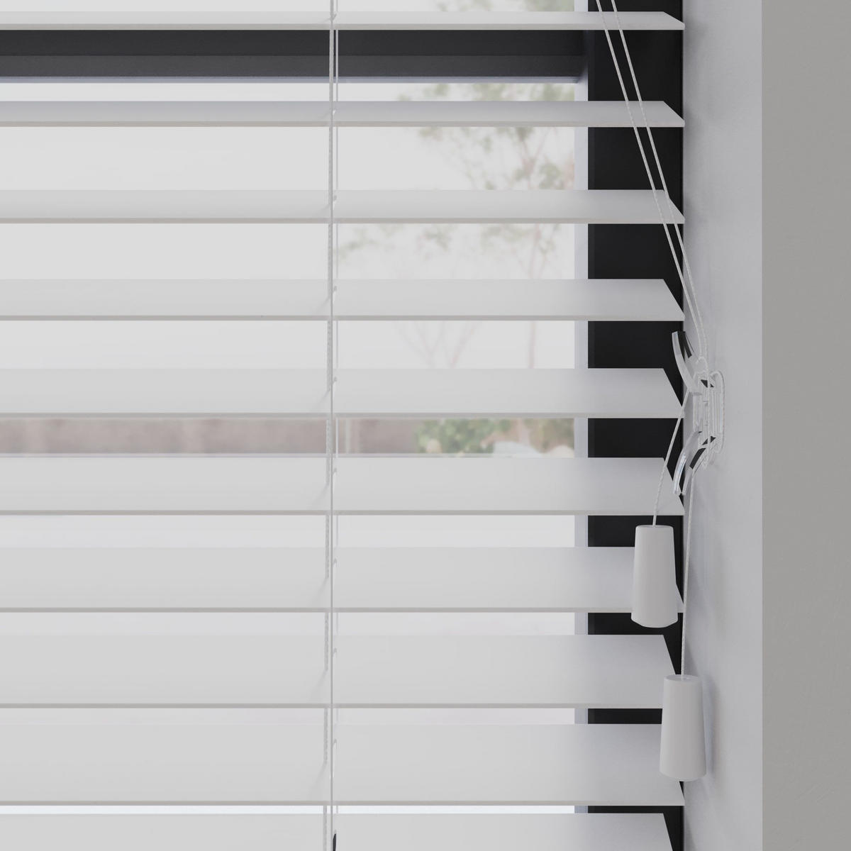 HOLZJALOUSIEN Cocoon Weiß - Weiß, Holz (140/130cm) - Cocoon Home Concepts