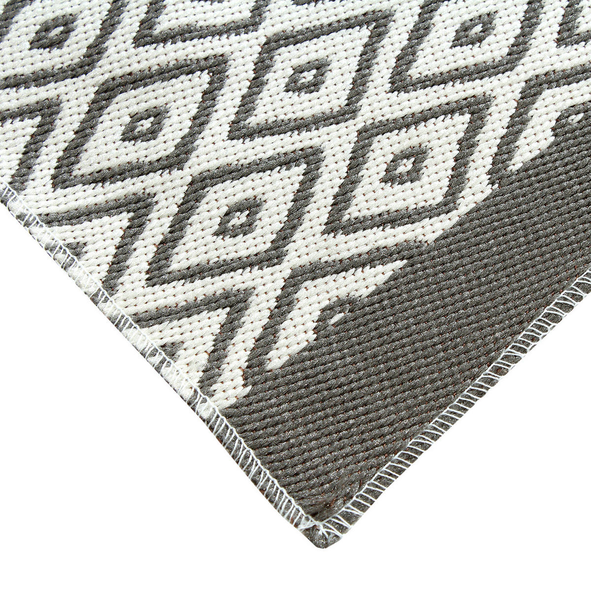 IN-/OUTDOORTEPPICH - Kunstfaser - Elfenbein / Grau - Grau, Textil (160/230cm) - home24