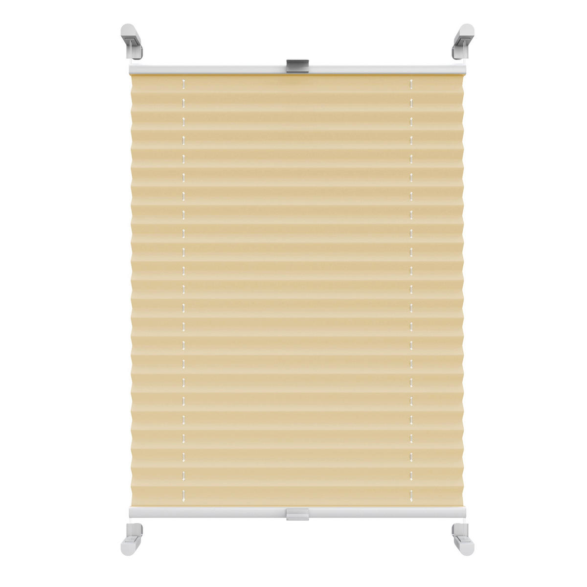 PLISSEE Thermo Basic 100 x 210cm Klemmfix ohne Bohren - Beige, Textil (100/210cm) - Deco-Raum