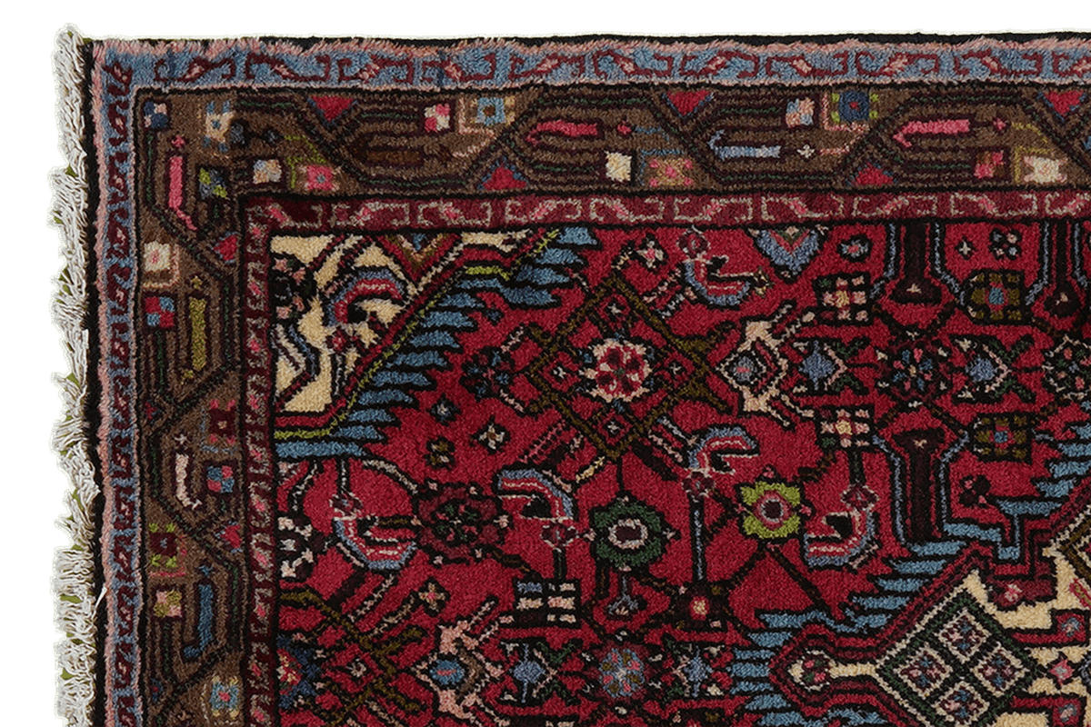 TEPPICH Assadabad Rot 131/77 cm Schurwolle - Rot, Textil (77/131cm) - Looma