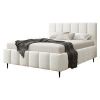 POLSTERBETT Lunaro Leg - Creme/Schwarz, Holz/Textil (160/200cm) - MIRJAN24