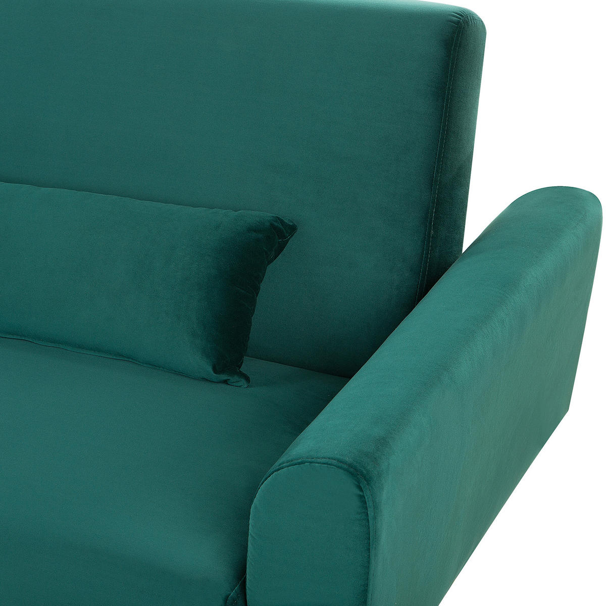 3-SITZER-SCHLAFSOFA Samtstoff Grün Eina - Hellgrün, Textil (210/86/81cm) - Beliani