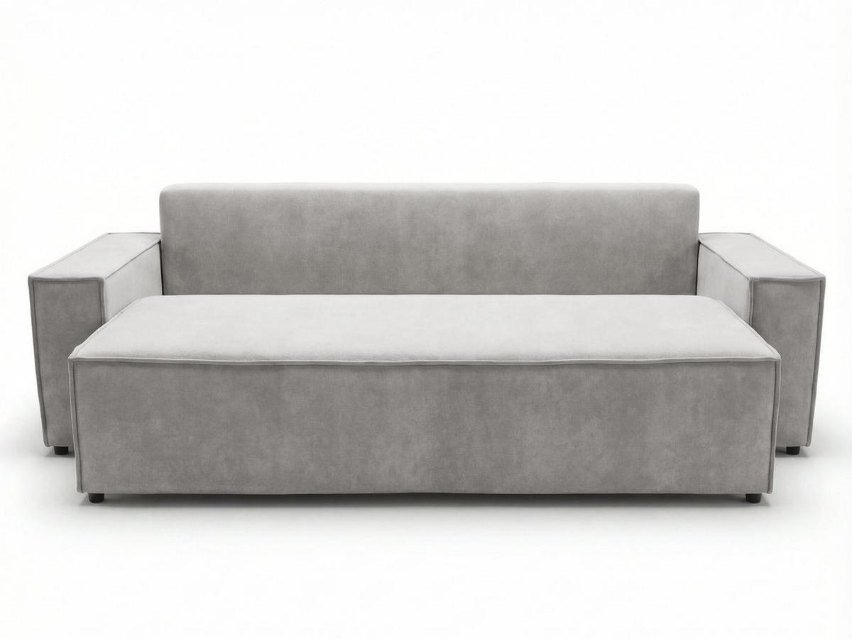 SOFA 230/90/70 Hellgrau Sivra - Hellgrau, Kunststoff/Textil (230/70/90cm) - Graingold