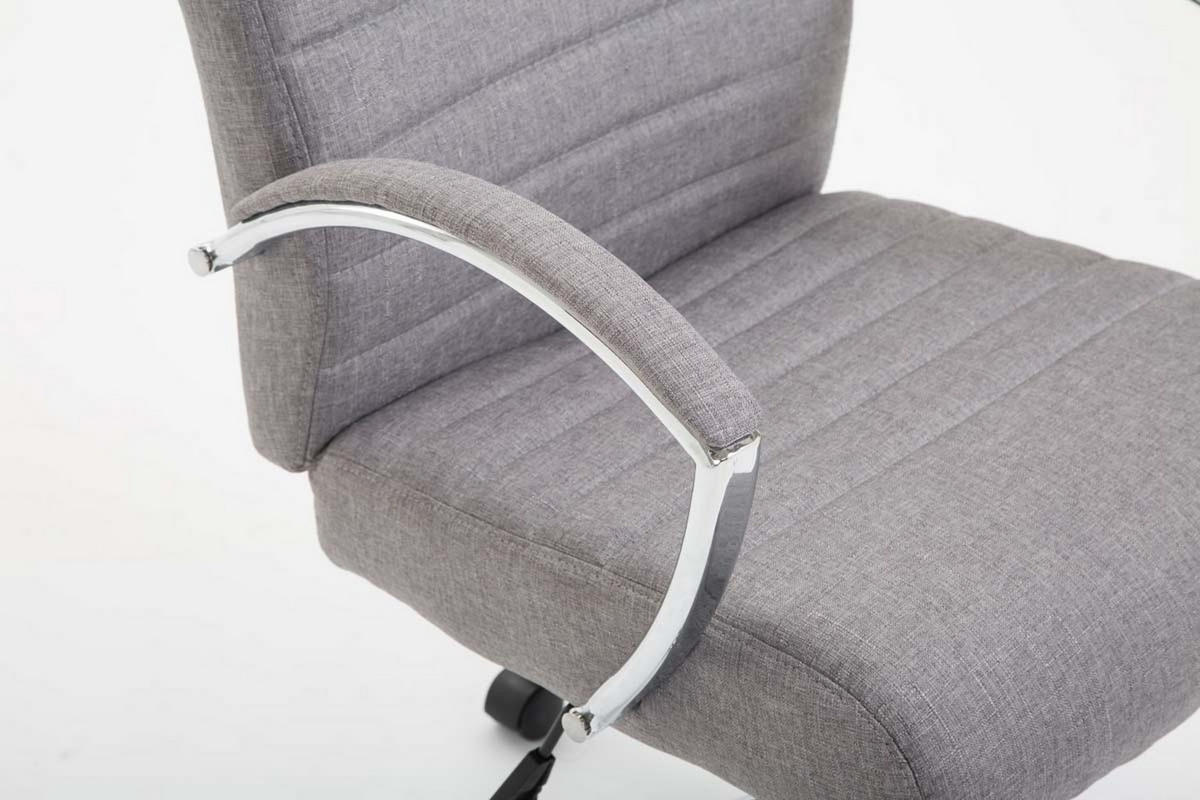 BÜROSTUHL Vallon, Stoff Grau - Grau, Textil/Metall (60/118/68cm) - TPFLiving
