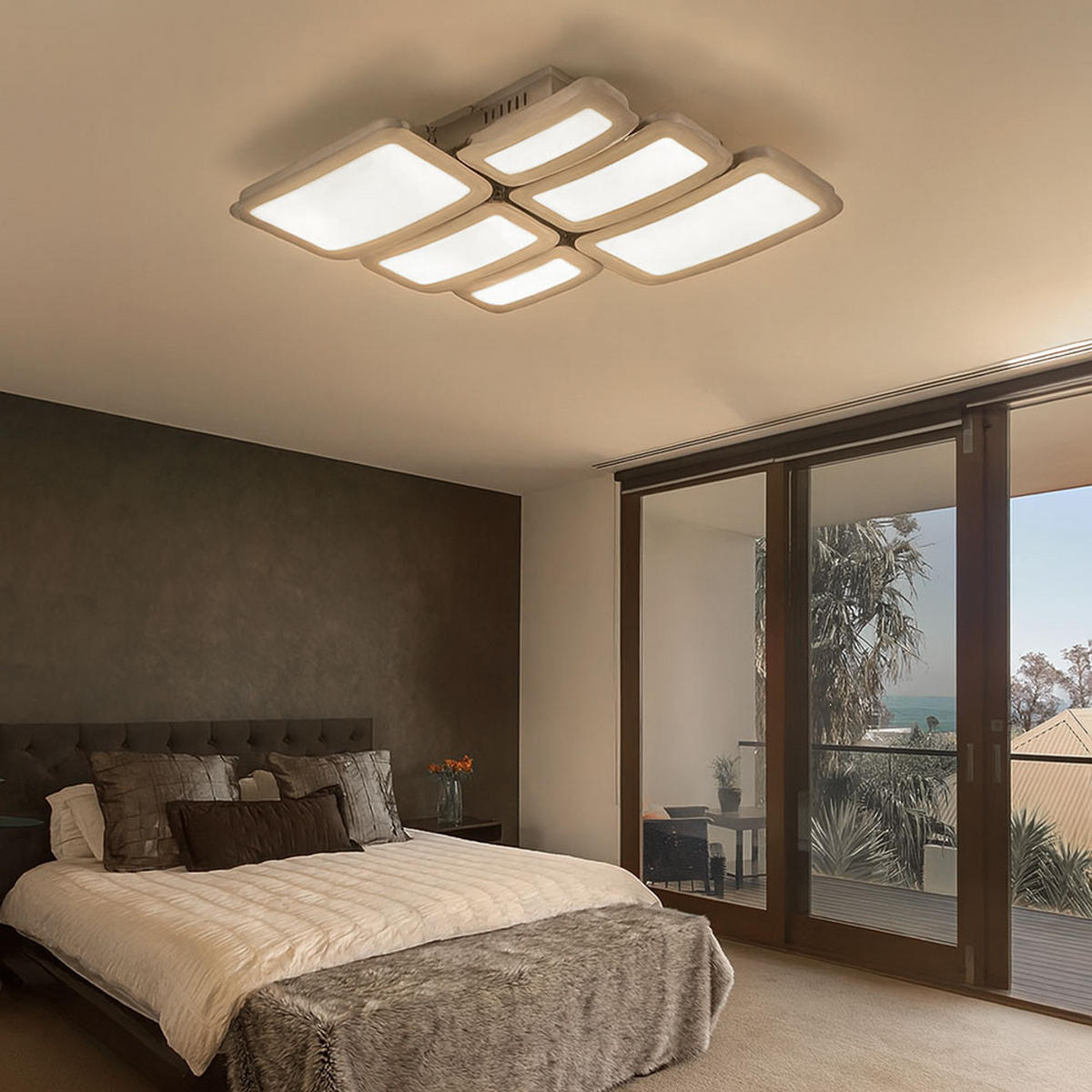 LED DECKENLEUCHTE Chrom Silber - Silberfarben, Metall (45.5/41/7.1cm) - Wofi