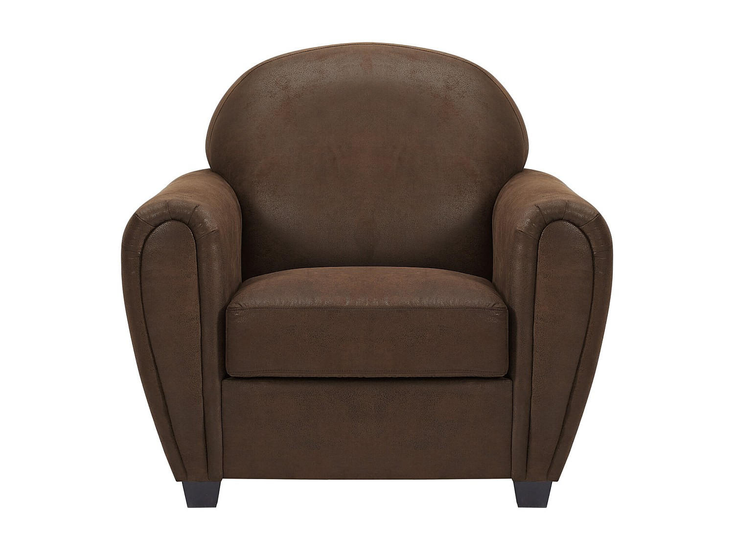 SESSEL mit gerader Rückenlehne - 1 Person - Stoff, Stoff - Braun - Braun, Textil (94/89/81cm) - Vente-Unique