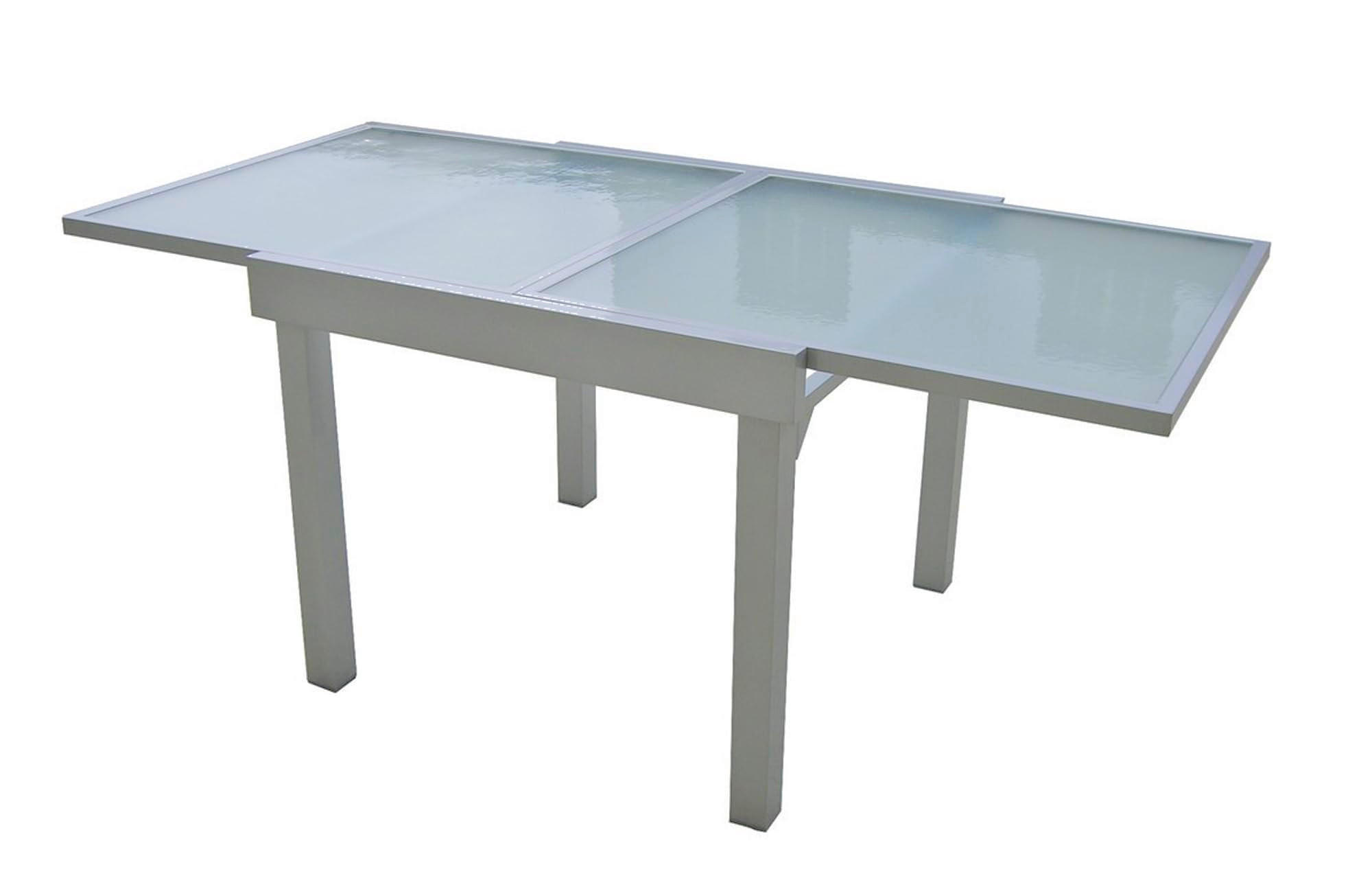 GARTENTISCH Adam 90 cm Ausziehtisch - Grau, Metall (90/90/75cm) - DELUKE