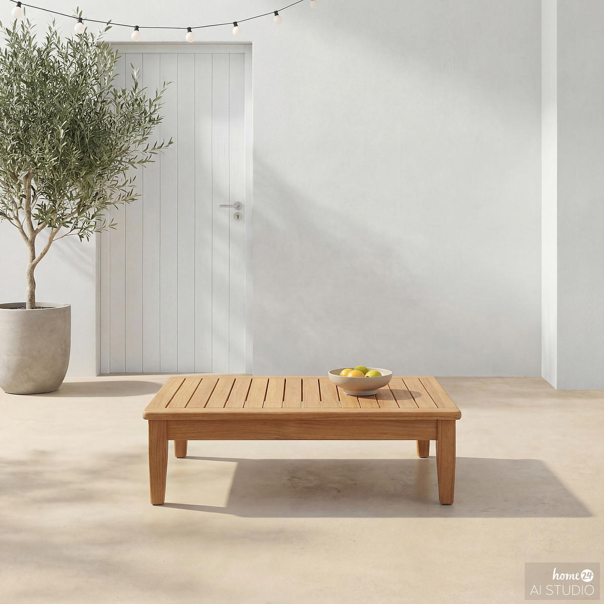 LOUNGETISCH - Akazie massiv - Akazie Braun - Braun/Akaziefarben, Holz (80/80/25cm) - home24