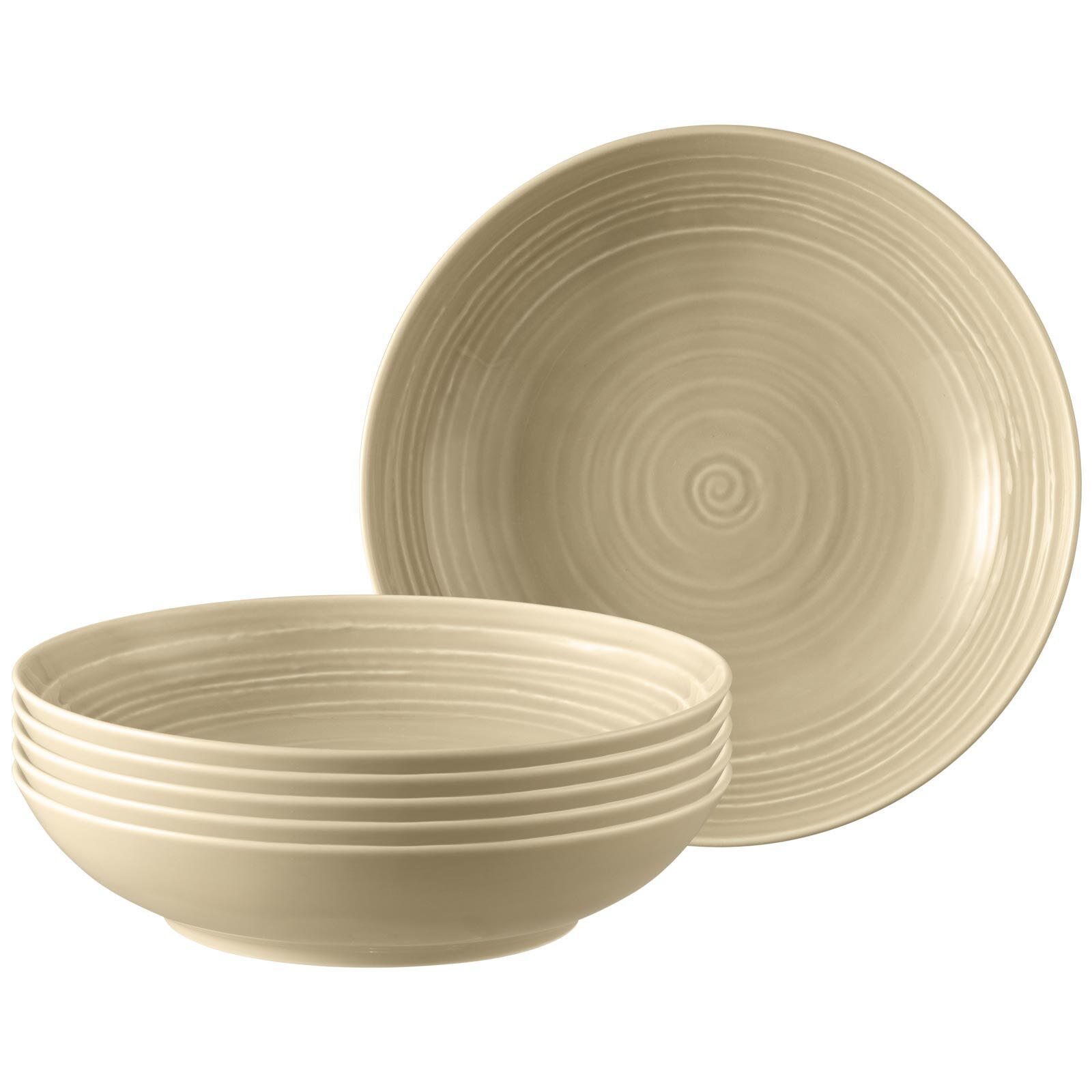 SUPPENTELLER Terra Sandbeige ø 21,2 cm 6er Set - Beige, Keramik (21.2cm) - Seltmann Weiden