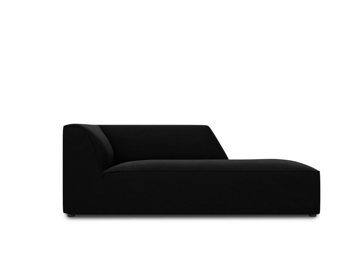 CHAISELONGUE rechts Ruby aus Samt schwarz - Schwarz, Textil (93/69/180cm) - Micadoni
