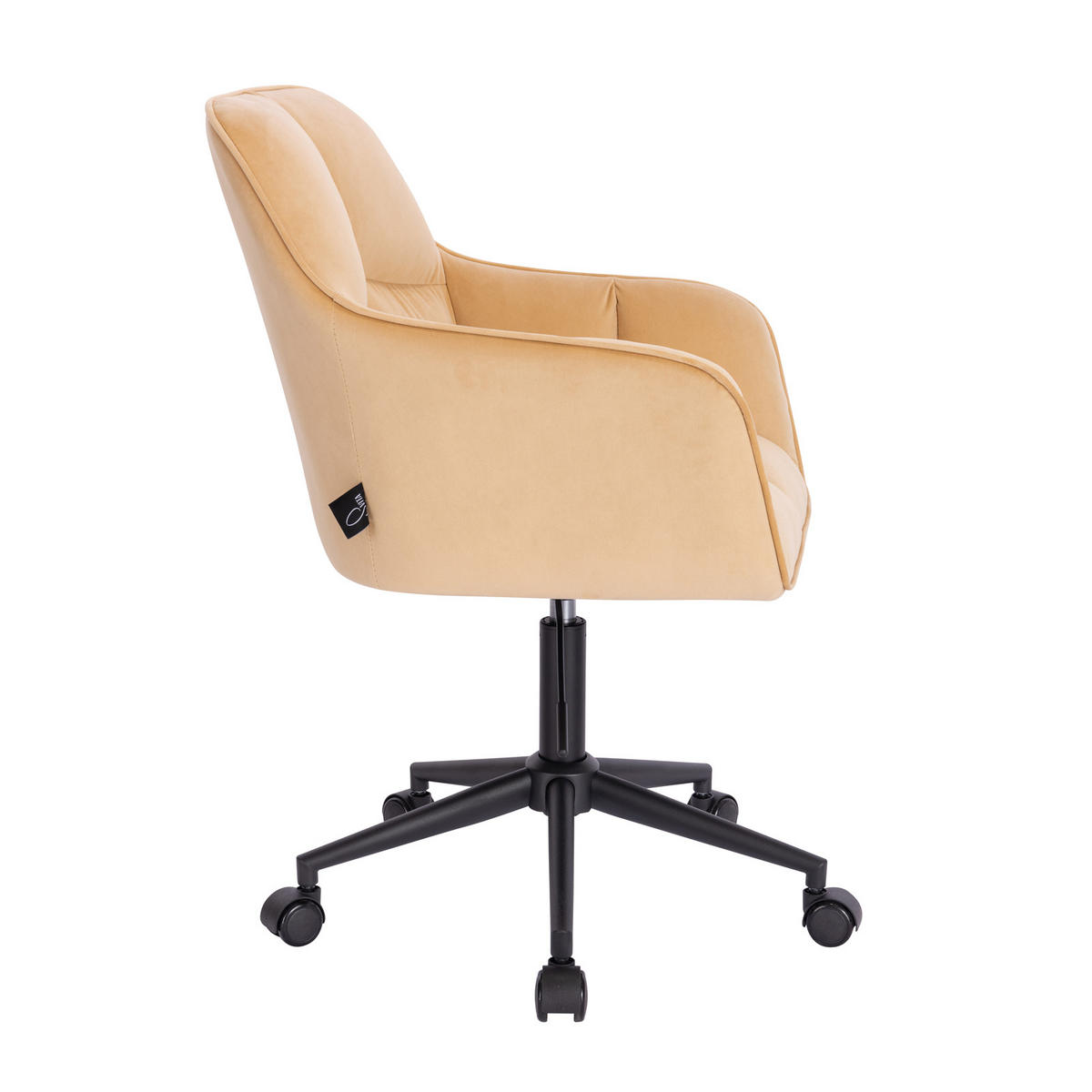SCHREIBTISCHSTUHL JERRY Samt Beige - Beige, Textil (59/96/59cm) - SVITA